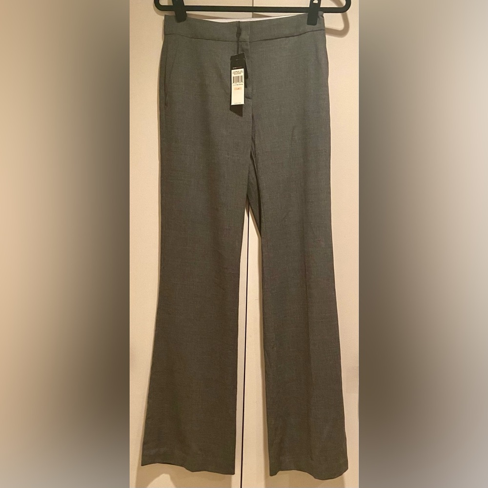 NWT BCBGMAXAZRIA Slim Flare Wool Blend Dress Pants